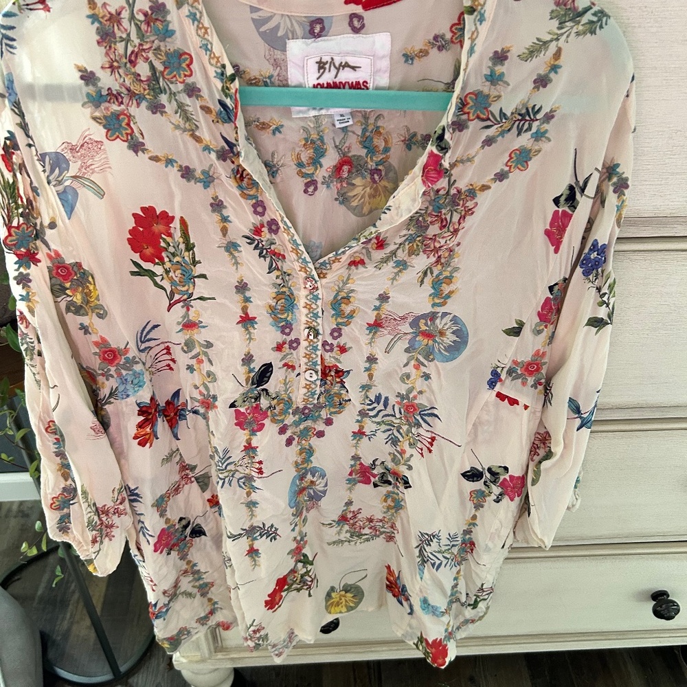 Women’s Johnny Was Silk Blouse XL